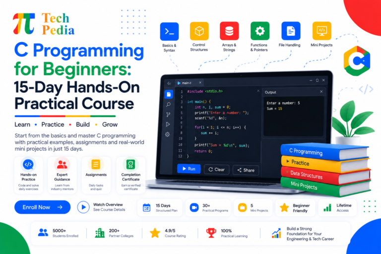 C Programming for Beginners: 15-Day Hands-On Practical Course